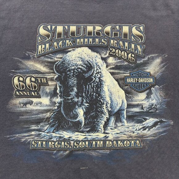 Vintage Harley Davidson Graphic Tee Mens 2XL XXL Sleeveless Sturgis y2k Buffalo - Picture 3 of 10